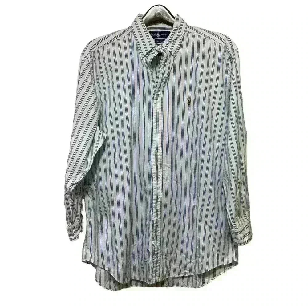 Ralph Lauren 17-33 Long Sleeve Dress Shirt with French seams Blue & White